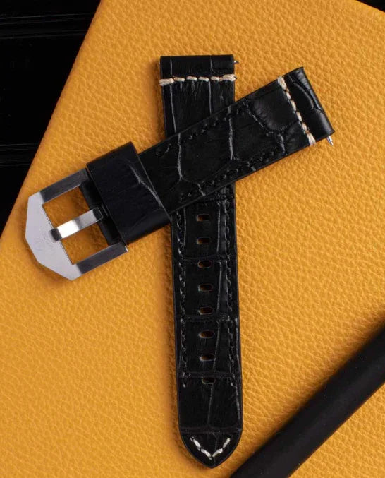 Strap | 22mm Alligator Black - コントワーヌ