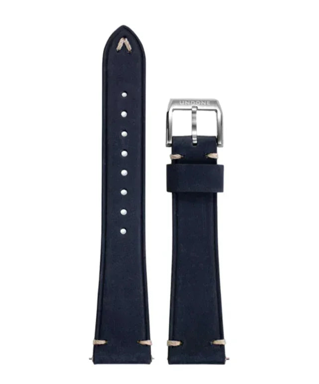 UNDONE Strap | 20mm Leather Vintage Blue Leather Vintage Blue|コントワーヌ