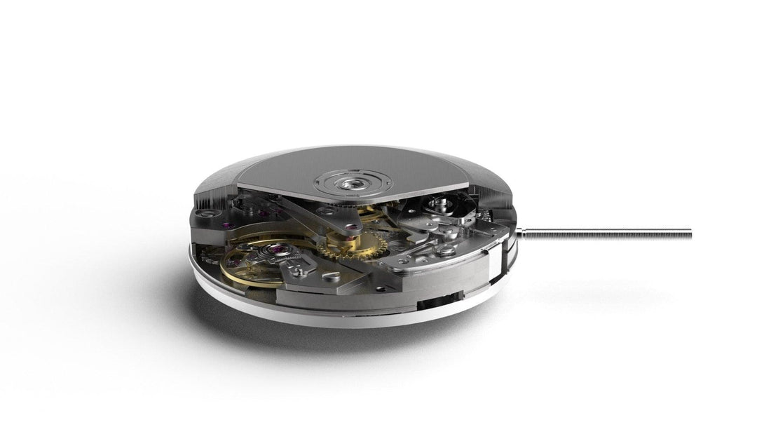 Contévanou close-up of intricate mechanical watch movement with gears and components