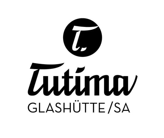 Tutima Glashütte luxury watch brand logo in black and white for wristwatch collection