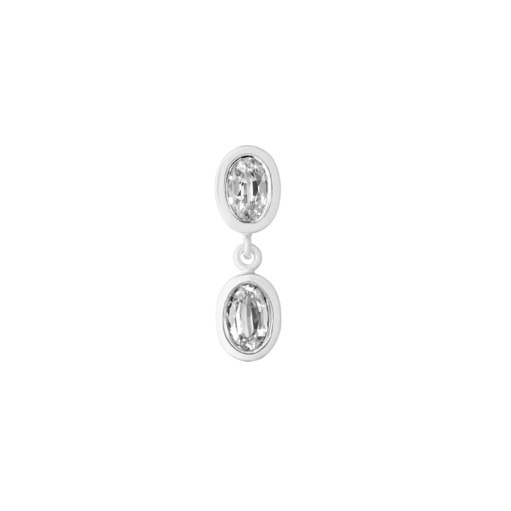 BABY DUOYING EARRINGS WIHTE SAPPHIRE - Contévanou