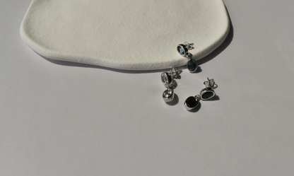 BABY DUO YING EARRINGS LONDON BLUE TOPAZ - Contévanou