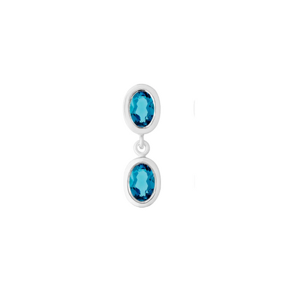 BABY DUO YING EARRINGS LONDON BLUE TOPAZ - Contévanou