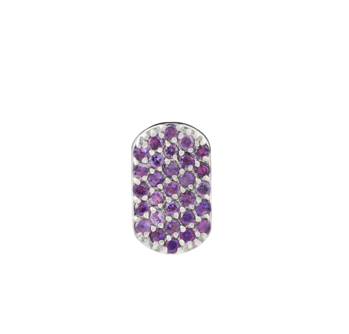 PAVE ID STUDS AMETHYST ピアス - Contévanou