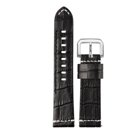 Strap | 22mm Alligator Black - Contévanou