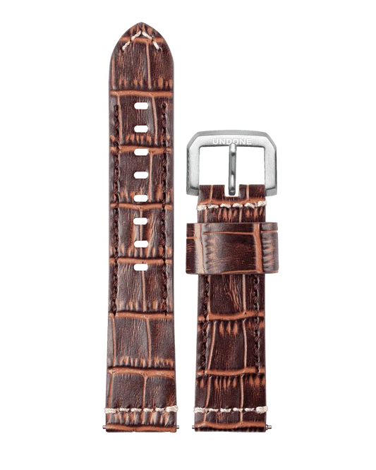 Strap | 22mm Alligator Brown - Contévanou