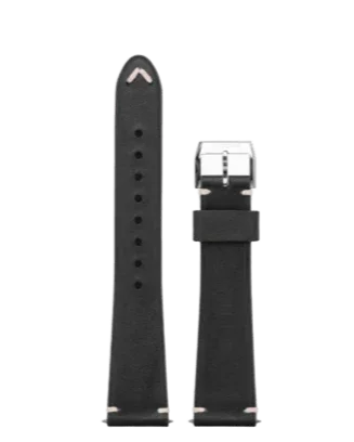 Strap | 20mm Leather Genuine Black - Contévanou